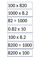 multiplying by 10 100 and 1000 reasoning