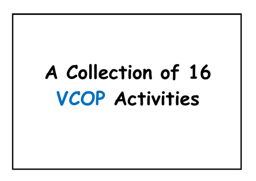 A Collection of 16 VCOP Activities!