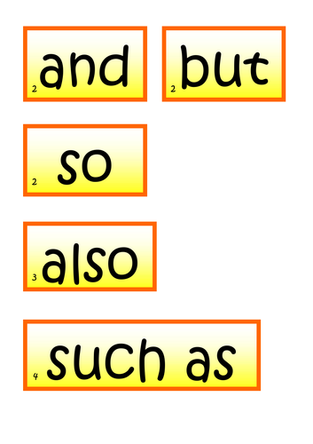 VCOP: Openers, Connectives, Punctuation & Sentence Starters