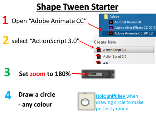2 x Adobe Animate Guides - Emoji Shape Tween Animation | Teaching Resources