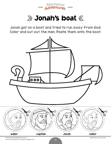 Jonah And The Big Fish Activity Book For Beginners 