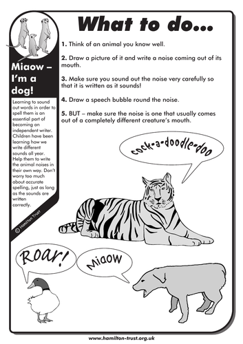 Miaow, I'm a Dog! - English Homework - KS1