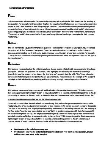 PEER Paragraph Structure Breakdown With Example