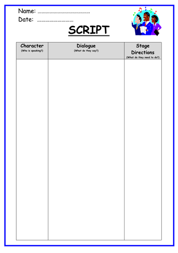 Planning a Playscript + 2 writing templates | Teaching Resources