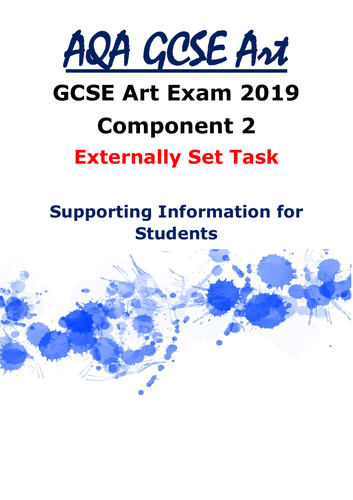 GCSE Art Revision. AQA Art Component 2 2019. | Teaching Resources