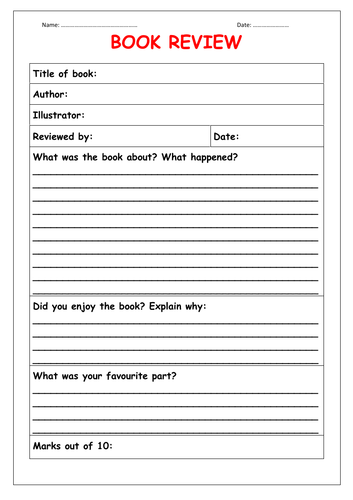 live worksheet book review