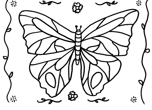 Butterfly Colouring Sheet