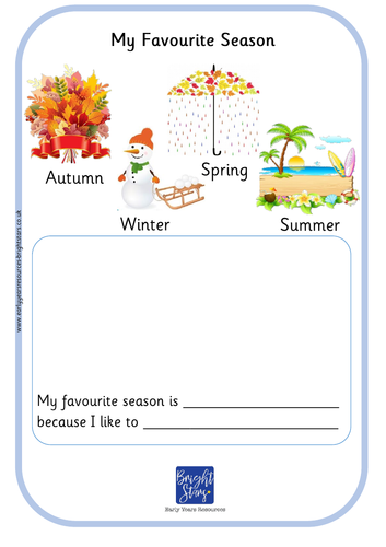 My favourite Season | Teaching Resources
