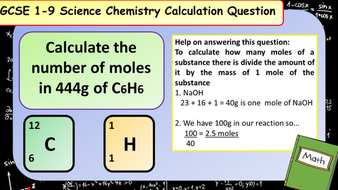 100 Gcse Chemistry (science) Mole Calculation Questions 