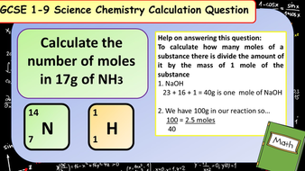 100 GCSE Chemistry (Science) Mole Calculation Questions | Teaching ...