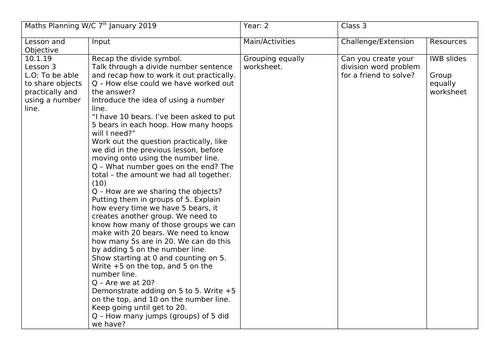 YR2 White Rose Maths Hub Sharing and number line | Teaching Resources