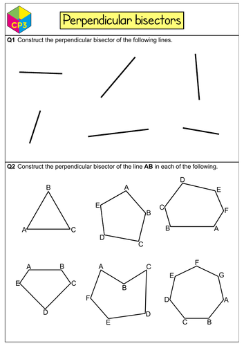 Perpendicular And Angle Bisectors Worksheets 5487