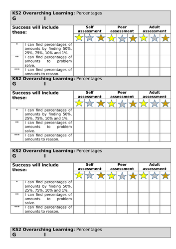 White Rose year 6 percentages lesson 3