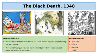 write three sample research questions about the black death