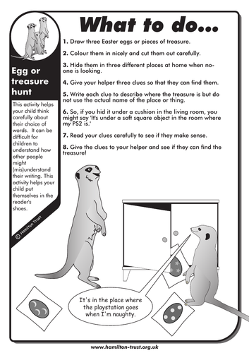 Egg or treasure hunt - English Homework - KS1