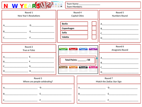 Tutor time activities - January | Teaching Resources