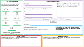 potential difference ks3 resistance summary answers sheet