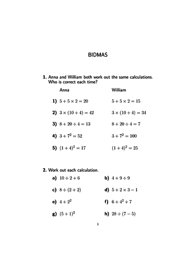 bidmas-worksheet-no-2-with-solutions-teaching-resources