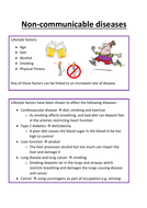 Non-Communicable Diseases - GSCE Biology | Teaching Resources