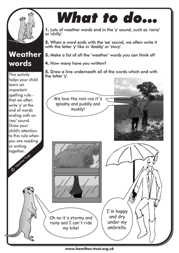 Weather Words - English Homework - KS1