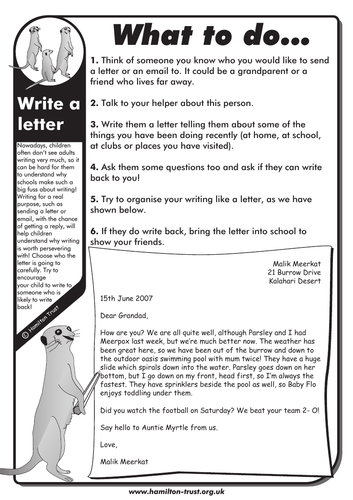 write a letter homework