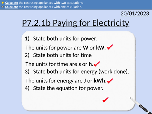 GCSE Physics: Paying for Electricity