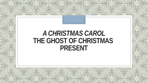 A Christmas Carol Stave 3
