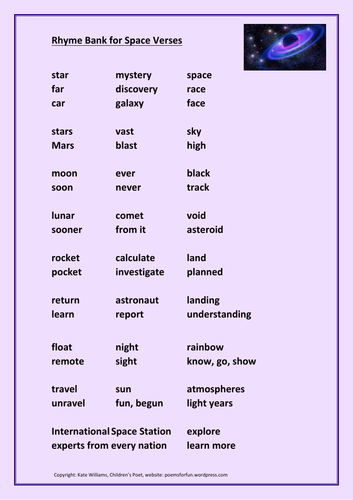 Rhyme Bank - Space