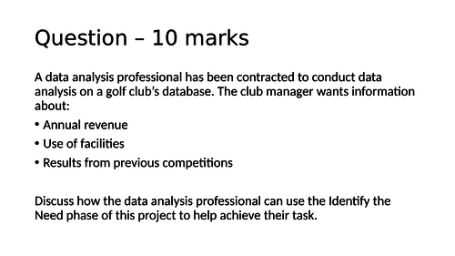 OCR Cambridge Technicals in IT Unit 2 - 3.4 Stages of data analysis