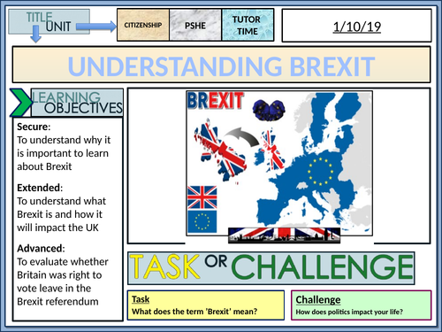 Brexit - Form Tutor Time (5 x 20-30min Activities) | Teaching Resources