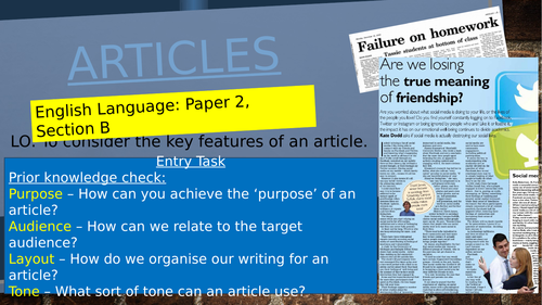 Transactional Writing - Articles scheme (metacognition approach ...
