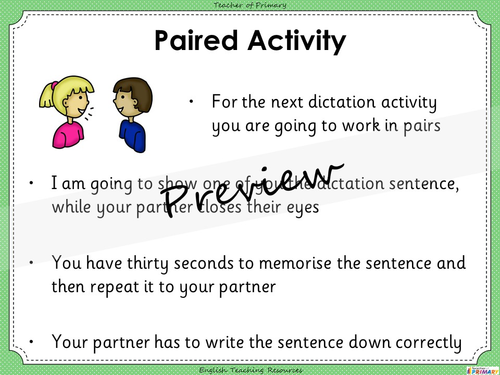 Sentence Dictation 2 - Year 2 | Teaching Resources