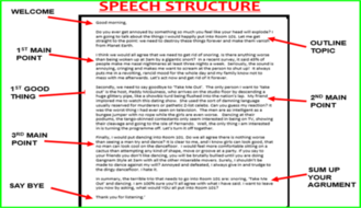 writing a speech structure