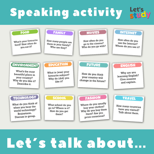 Let´s talk about ....(speaking activity) | Teaching Resources