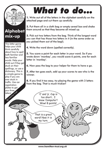 Alphabet mix up - English Homework - LKS2