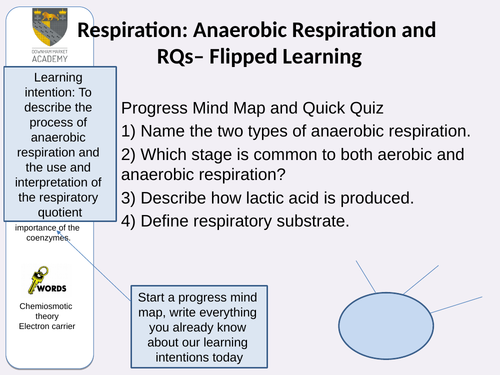 Anaerobic Respiration and Respiratory Quotients Double Lesson A Level Biology OCR A