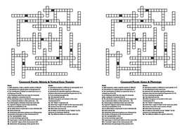 Inherited Change Crosswords A Level Biology Teaching Resources