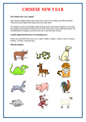 KS2 - Chinese New Year ‘Fact Sheets’ and Worksheets | Teaching Resources