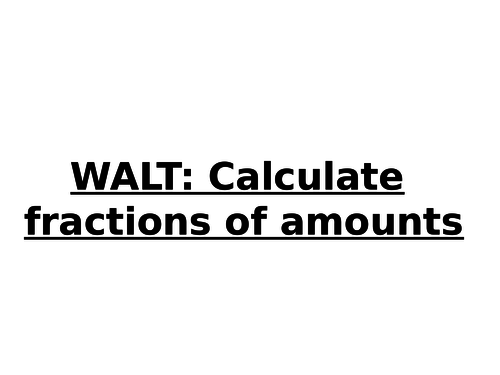 Year 5/6 Maths: Find a fraction of an amount