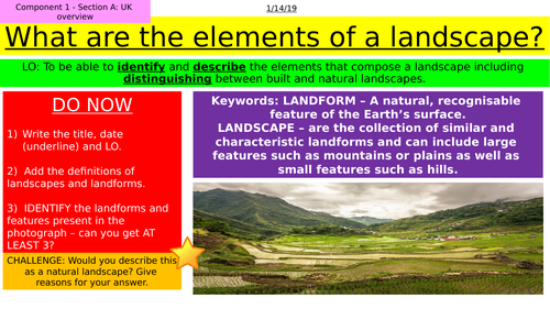 Edexcel A Geography GCSE - Changing Landscapes of the UK | Teaching ...