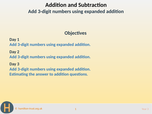 Add 3 digit Numbers Using Expanded Addition Year 3 Addition And 
