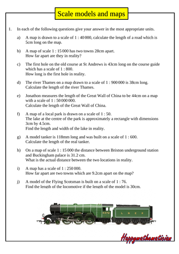 Ratio Scales - Great Worksheet with 30 Questions + Answers | Teaching