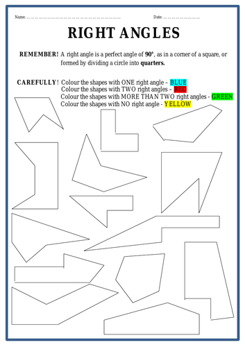 Right Angles Activity