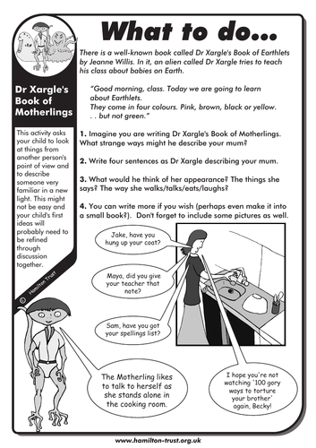 Dr Xargle's Book of Motherlings - English Homework - LKS2
