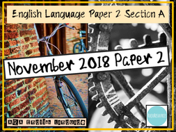 AQA GCSE English Language Paper 2, Section A Revision Lessons - November 2018 Paper | Teaching ...