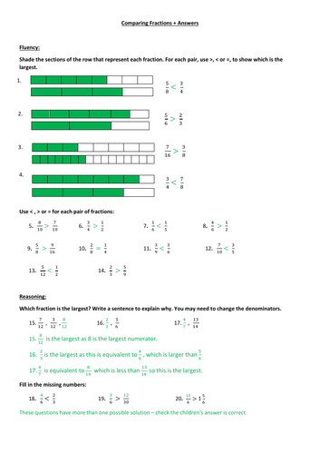 equivalent fractions homework year 5