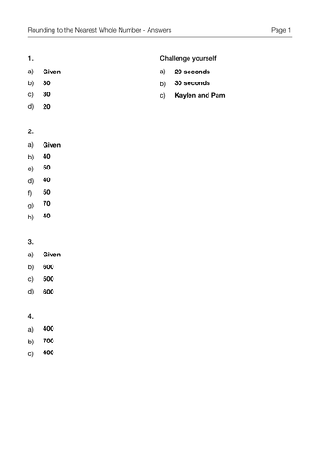 KS2 Rounding to the Nearest 10 and 100 (Worksheet and Solutions ...