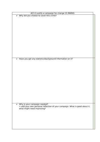 Criminology TASK 2 AC 3.3 support sheet