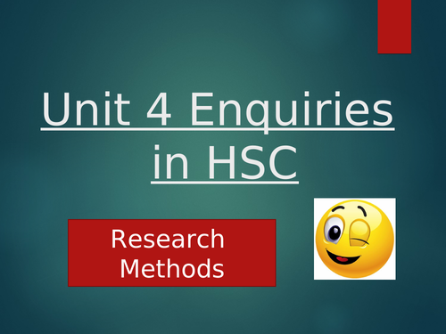 Unit 4 Enquiries into Current Research in Health and Social Care ...