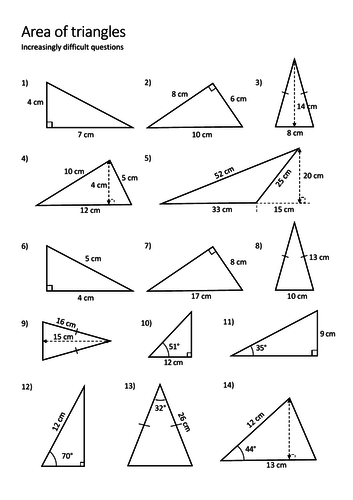 Area of a Triangle with Pythagoras and Trigonometry | Teaching Resources